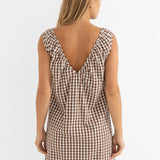Birdie Gingham Short - Brown