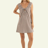 Birdie Gingham Short - Brown