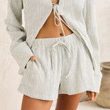 Driftwood Stripe Short - Cream