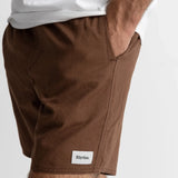 Linen Jam Shorts - Chocolate