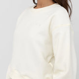 Tröja Classic Crew Fleece W´s - Antique White