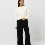 Tröja Classic Crew Fleece W´s - Antique White