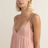 Classic Tiered Midi Dress - Rose