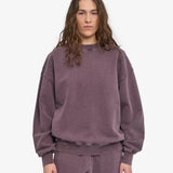 Organic Oversized Crew - Faded Grape