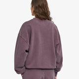 Organic Oversized Crew - Faded Grape