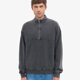 Tröja Organic Zip - Faded Black