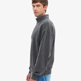Tröja Organic Zip - Faded Black
