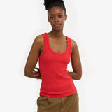 Tank Top Rib - Red Tangerine