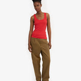 Tank Top Rib - Red Tangerine
