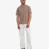 Heavy Organic Boxy Tee - Faded Khaki