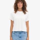 Organic Boxy Crop Tee - Optical White