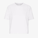 Organic Boxy Crop Tee - Optical White