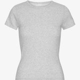 Organic Rib SS T-Shirt - Snow Melange