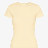 Organic Rib SS T-Shirt - Soft Yellow