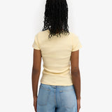Organic Rib SS T-Shirt - Soft Yellow