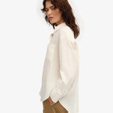 Organic Linen Oversized Shirt - Ivory White