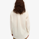 Organic Linen Oversized Shirt - Ivory White