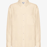 Organic Linen Oversized Shirt - Ivory White