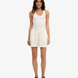 Organic Linen Shorts - Ivory White