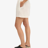 Organic Linen Shorts - Ivory White