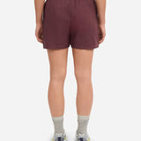 Organic Linen Shorts - Oxblood Red