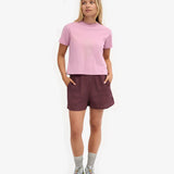Organic Linen Shorts - Oxblood Red