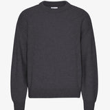 Oversized Merino Wool Crew - Lava Grey