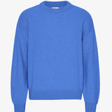 Oversized Merino Wool Crew - Pacific Blue