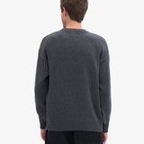 Oversized Merino Wool Crew - Lava Grey