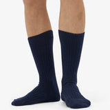 Merino Wool Blend Sock - Navy Blue