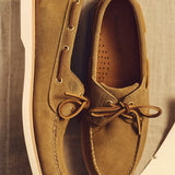 Crafted Boat Shoe - Medium Beige Suede
