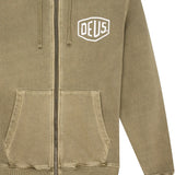 Shield Gd Zip Hoodie - Olive Green