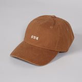 Washed Dad Cap - Brown 6/5/4 Logo