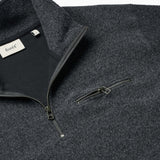 Elm Half Zip Sweatshirt - Dark Grey Melange