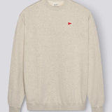Flag Sweatshirt - Snow Melange