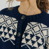 Fair Knit Cardigan - Navy