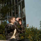 Cabin Zip Fleece - Brown/Check
