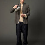 Creek Flannel Shirt - Burnt Khaki/Navy