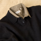 Timber Brushed Polo Knit - Black