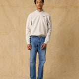Flag Sweatshirt - Snow Melange