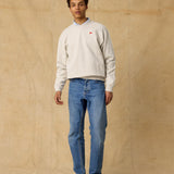Flag Sweatshirt - Snow Melange