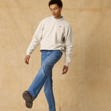 Flag Sweatshirt - Snow Melange