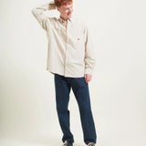 Flag Pocket Oxford Shirt - Taupe/Stripe