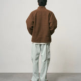 Reversible Sherpa Jacket - Dark Brown/Black