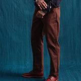 Herringbone Fatique Pant - Brown