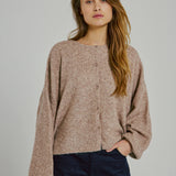 Halli Button Knit Cardigan - Camel