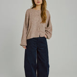 Halli Button Knit Cardigan - Camel