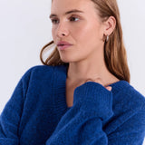 Halli V-neck Knit Top - Blue