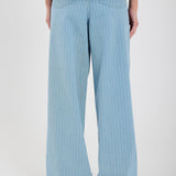 Hannali Wide Jeans - Light Blue Stripe