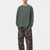L/S Vista T-Shirt - Dark Scarab Garment Dyed